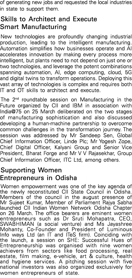 of generating new jobs and requested the local industries in state to support them  Skills to Architect and Execute S   