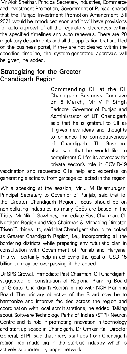 Mr Alok Shekhar, Principal Secretary, Industries, Commerce and Investment Promotion, Government of Punjab, shared tha   