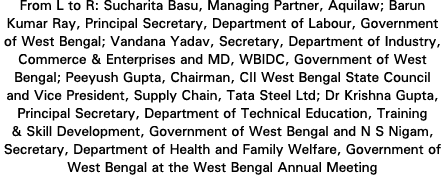 From L to R: Sucharita Basu, Managing Partner, Aquilaw; Barun Kumar Ray, Principal Secretary, Department of Labour, G   