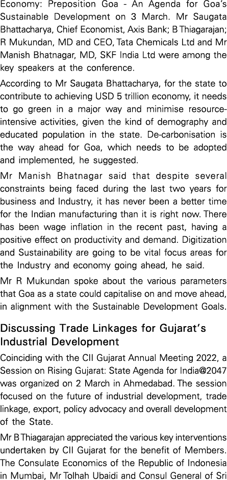Economy: Preposition Goa - An Agenda for Goa s Sustainable Development on 3 March  Mr Saugata Bhattacharya, Chief Eco   