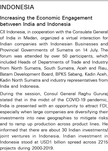 INDONESIA Increasing the Economic Engagement between India and Indonesia CII Indonesia, in cooperation with the Consu   