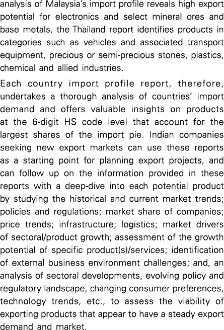 analysis of Malaysia s import profile reveals high export potential for electronics and select mineral ores and base    