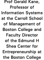 Prof Gerald Kane, Professor of Information Systems at the Carroll School of Management of Boston College and Faculty    
