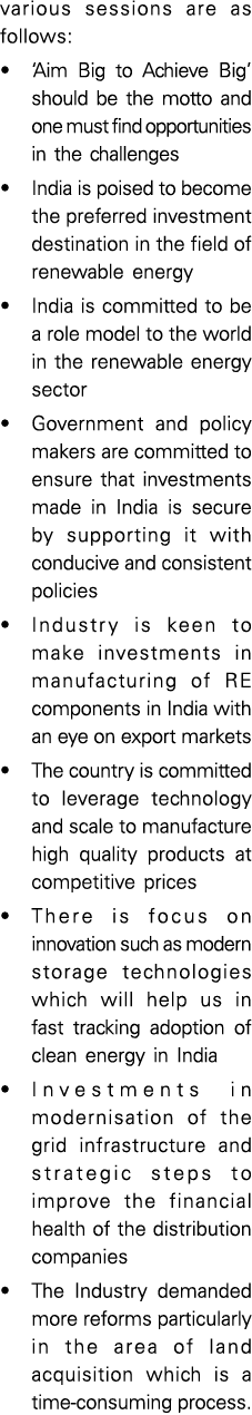various sessions are as follows:    Aim Big to Achieve Big  should be the motto and one must find opportunities in th   