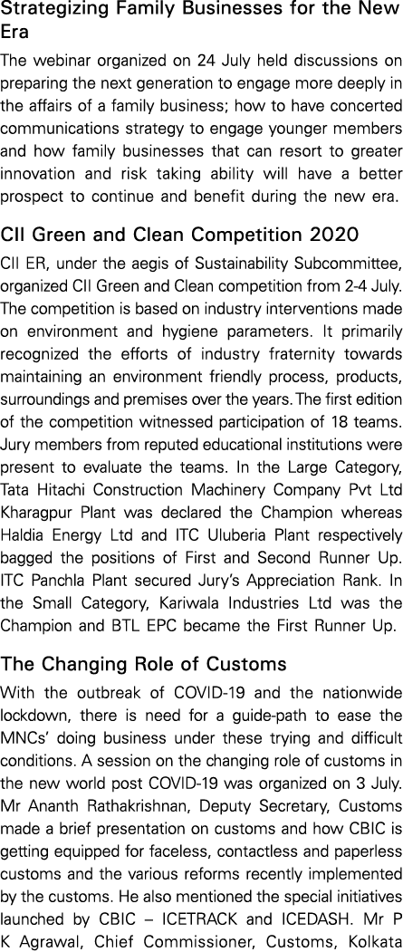 Strategizing Family Businesses for the New Era The webinar organized on 24 July held discussions on preparing the nex   