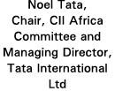 Noel Tata, Chair, CII Africa Committee and Managing Director, Tata International Ltd