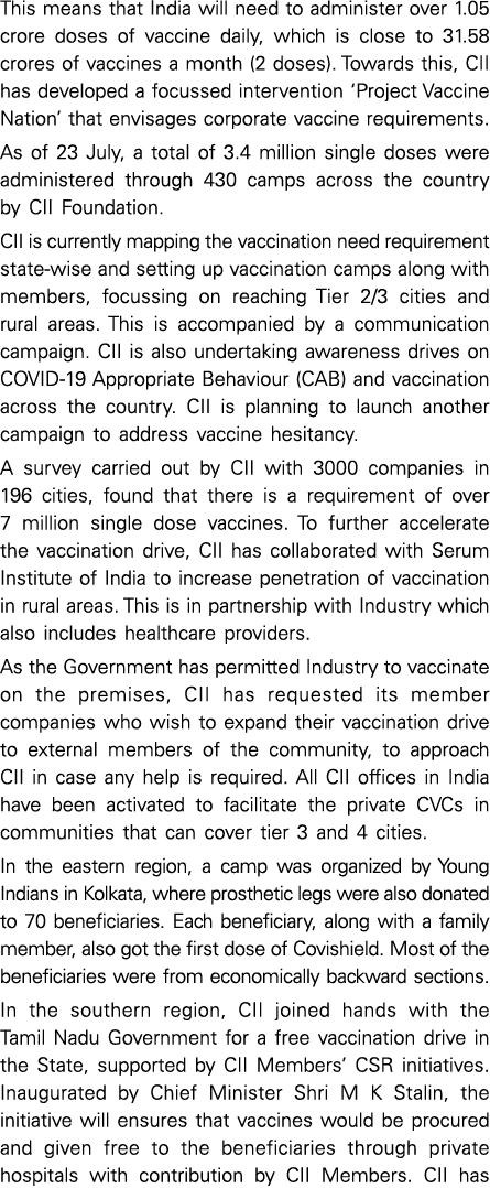 This means that India will need to administer over 1 05 crore doses of vaccine daily, which is close to 31 58 crores    