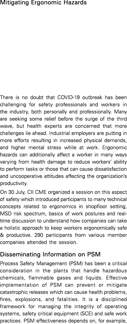 Mitigating Ergonomic Hazards There is no doubt that COVID-19 outbreak has been challenging for safety professionals a   