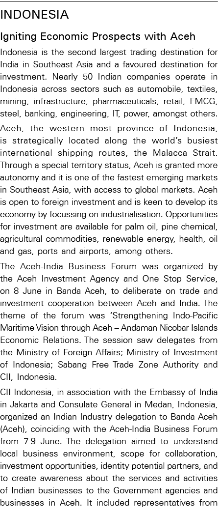 Indonesia Igniting Economic Prospects with Aceh Indonesia is the second largest trading destination for India in Sout   