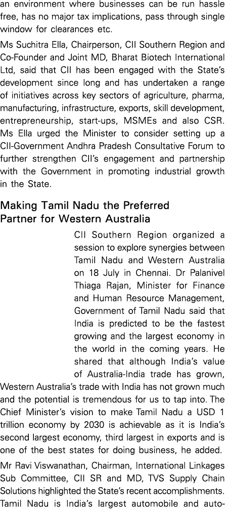 an environment where businesses can be run hassle free, has no major tax implications, pass through single window for   