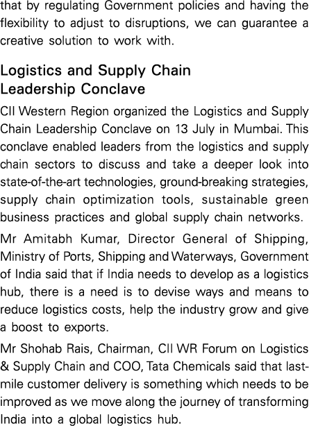 that by regulating Government policies and having the flexibility to adjust to disruptions, we can guarantee a creati   