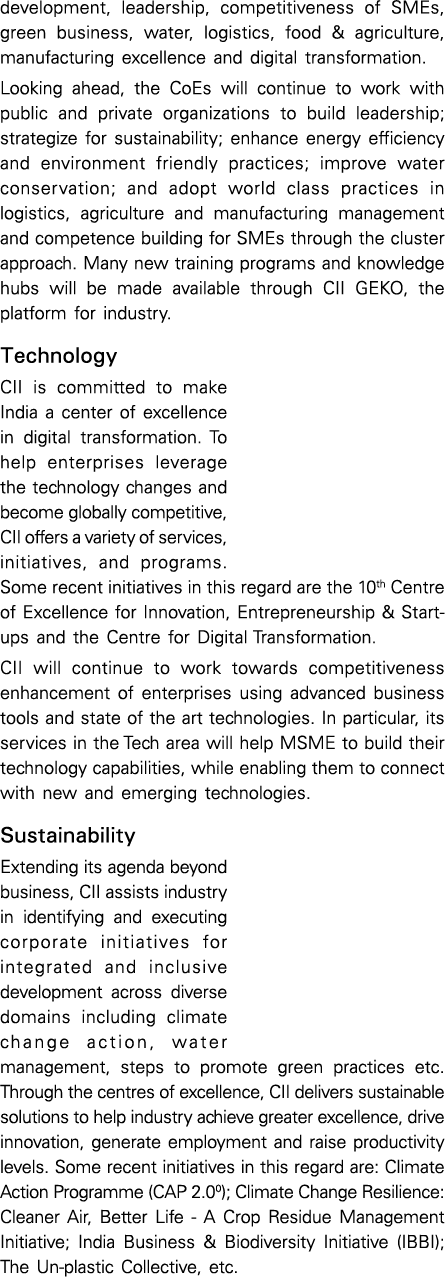development, leadership, competitiveness of SMEs, green business, water, logistics, food & agriculture, manufacturing   
