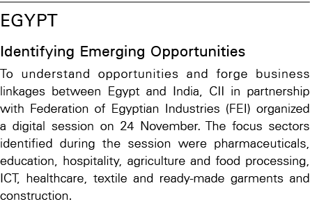 Egypt Identifying Emerging Opportunities To understand opportunities and forge business linkages between Egypt and In   