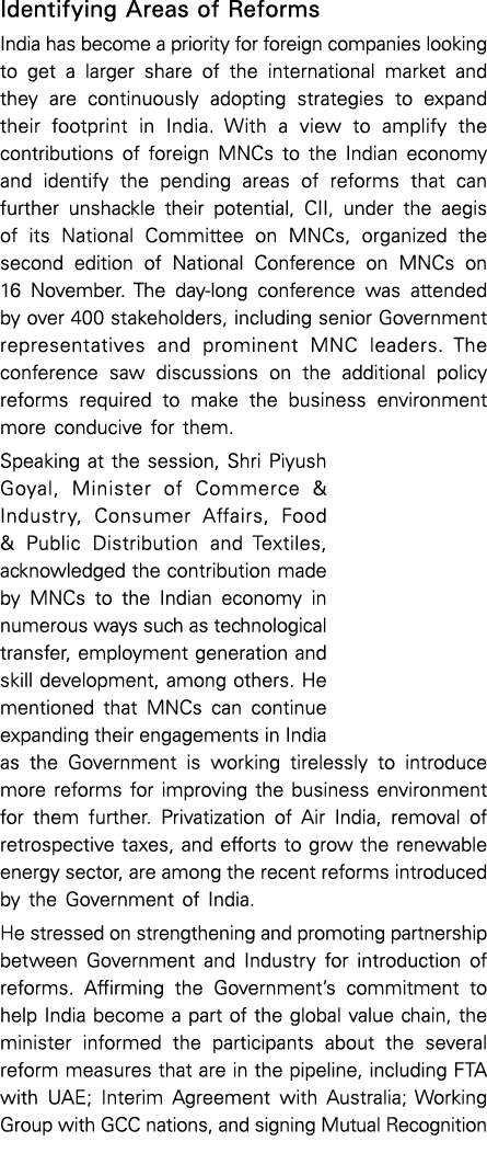 Identifying Areas of Reforms India has become a priority for foreign companies looking to get a larger share of the i   