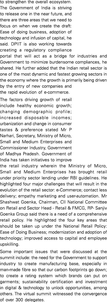 to strengthen the overall ecosystem  The Government of India is striving to release one in the near future, and there   