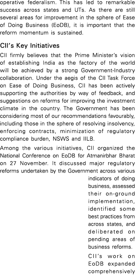 operative federalism  This has led to remarkable success across states and UTs  As there are still several areas for    