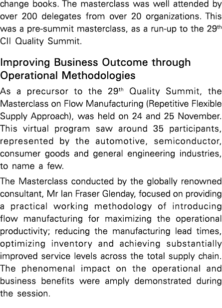 change books  The masterclass was well attended by over 200 delegates from over 20 organizations  This was a pre-summ   