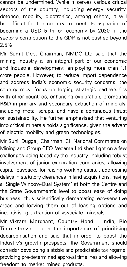 cannot be undermined  While it serves various critical sectors of the country, including energy security, defence, mo   