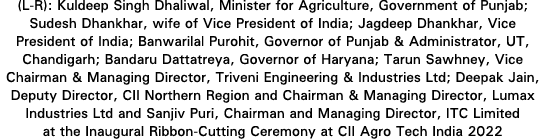 (L-R): Kuldeep Singh Dhaliwal, Minister for Agriculture, Government of Punjab; Sudesh Dhankhar, wife of Vice Presiden   