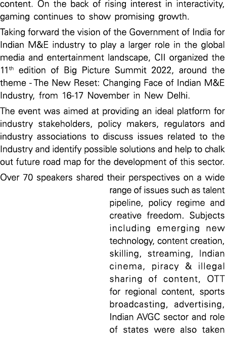 content  On the back of rising interest in interactivity, gaming continues to show promising growth  Taking forward t   