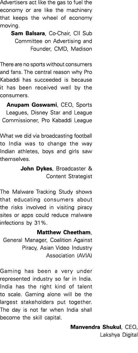 Advertisers act like the gas to fuel the economy or are like the machinery that keeps the wheel of economy moving  Sa   