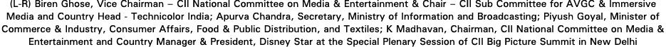 (L-R) Biren Ghose, Vice Chairman   CII National Committee on Media & Entertainment & Chair   CII Sub Committee for AV   