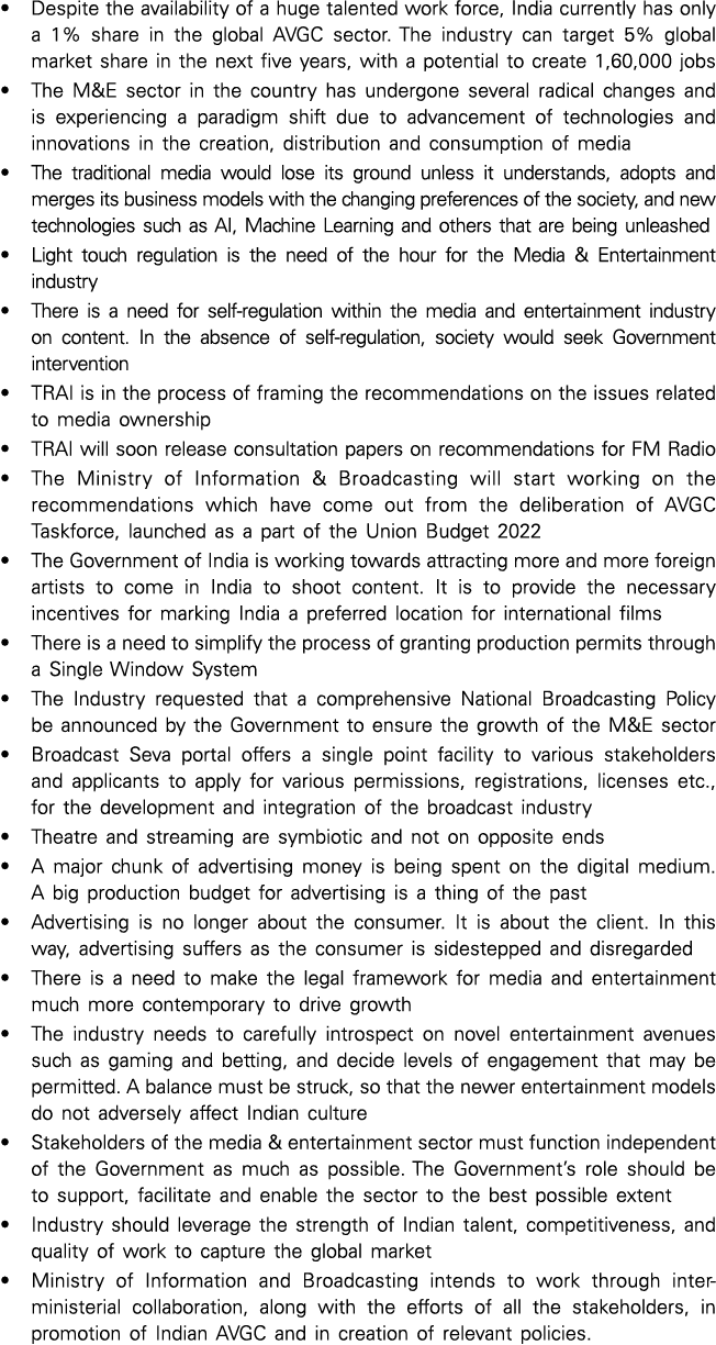   Despite the availability of a huge talented work force, India currently has only a 1% share in the global AVGC sect   