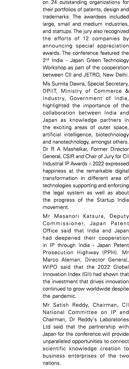 on 24 outstanding organizations for their portfolios of patents, design and trademarks  The awardees included large,    