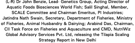 (L-R) Dr John Benzie, Lead- Genetics Group, Acting Director of Aquatic Foods Biosciences World Fish; Salil Singhal, M   