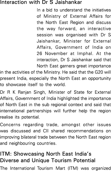 Interaction with Dr S Jaishankar In a bid to understand the initiatives of Ministry of External Affairs for the North   