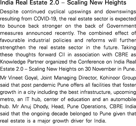 India Real Estate 2 0   Scaling New Heights Despite continued cyclical upswings and downswings resulting from COVID-1   
