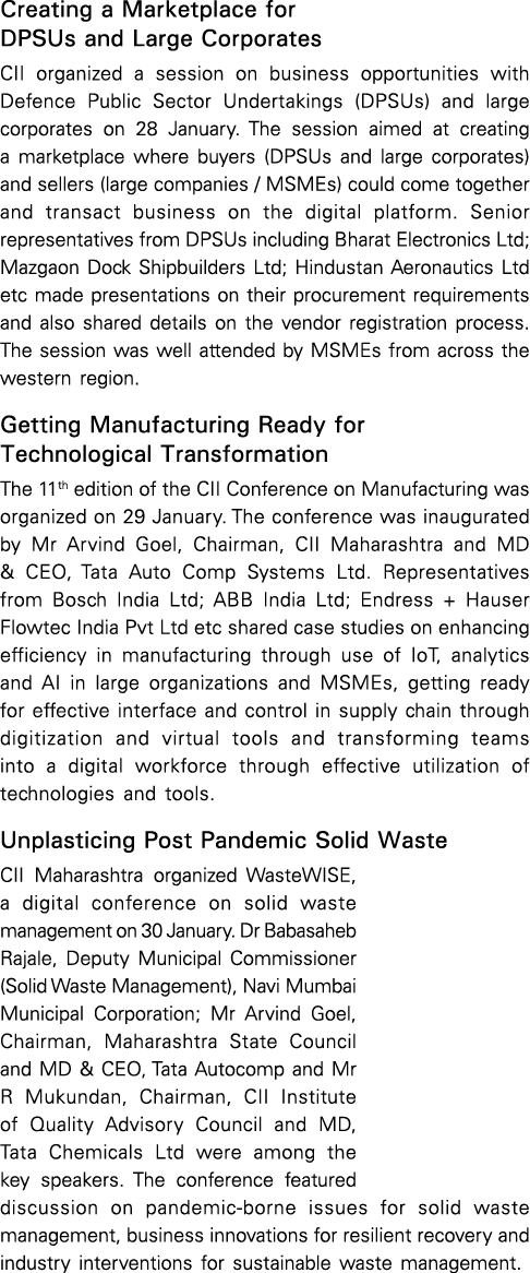 Creating a Marketplace for DPSUs and Large Corporates CII organized a session on business opportunities with Defence    