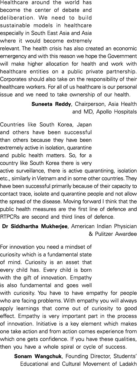Healthcare around the world has become the center of debate and deliberation  We need to build sustainable models in    