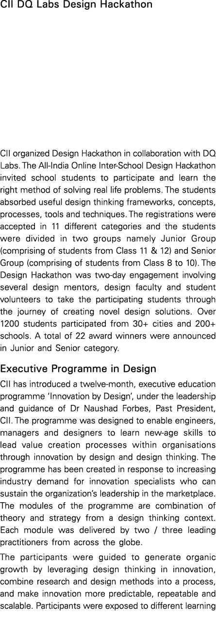 CII DQ Labs Design Hackathon CII organized Design Hackathon in collaboration with DQ Labs  The All-India Online Inter   