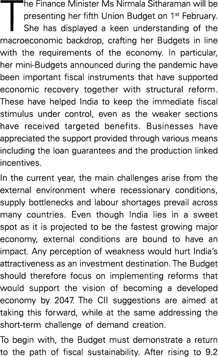 The Finance Minister Ms Nirmala Sitharaman will be presenting her fifth Union Budget on 1st February. She has display...