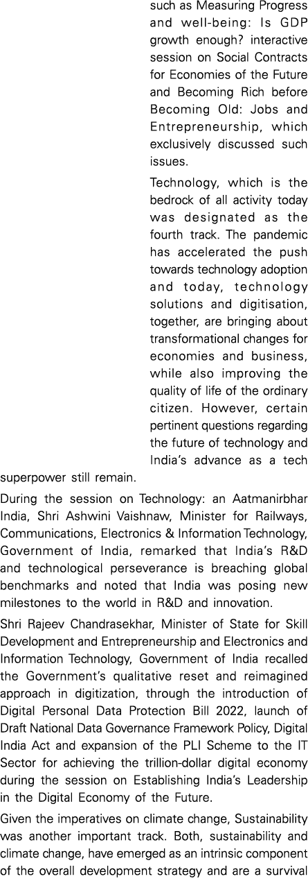such as Measuring Progress and well being: Is GDP growth enough? interactive session on Social Contracts for Economie...