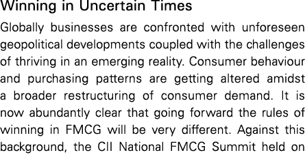 Winning in Uncertain Times Globally businesses are confronted with unforeseen geopolitical developments coupled with ...