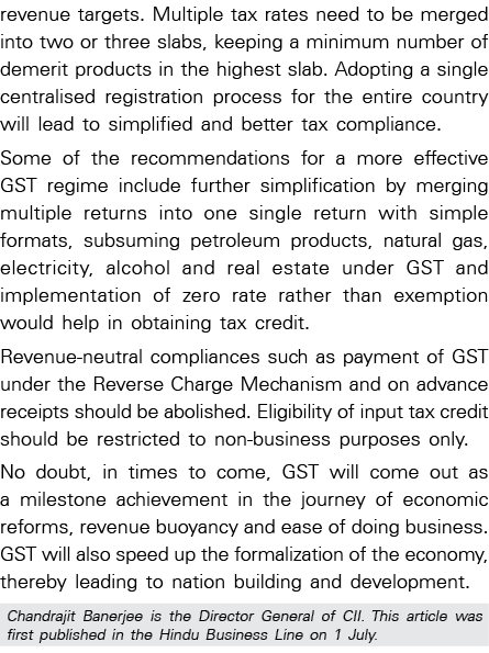revenue targets  Multiple tax rates need to be merged into two or three slabs, keeping a minimum number of demerit pr   