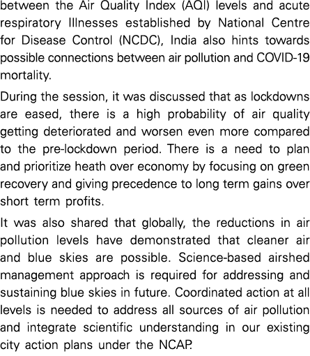 between the Air Quality Index (AQI) levels and acute respiratory Illnesses established by National Centre for Disease   
