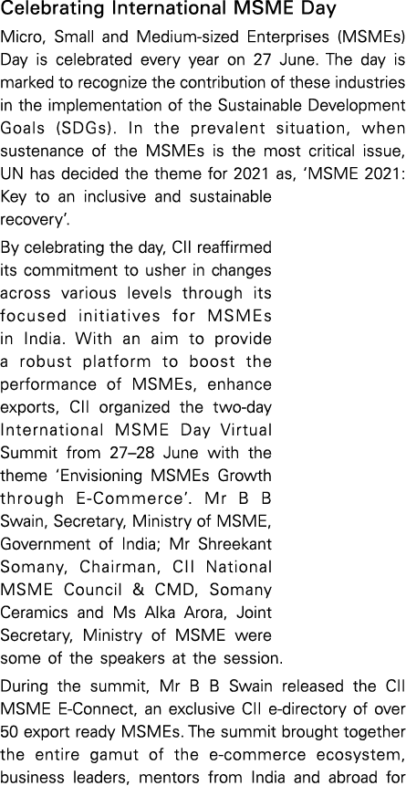 Celebrating International MSME Day Micro, Small and Medium-sized Enterprises (MSMEs) Day is celebrated every year on    