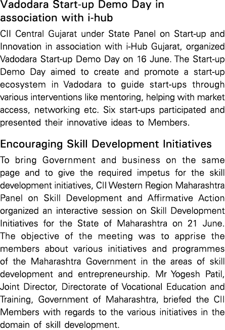 Vadodara Start-up Demo Day in association with i-hub CII Central Gujarat under State Panel on Start-up and Innovation   