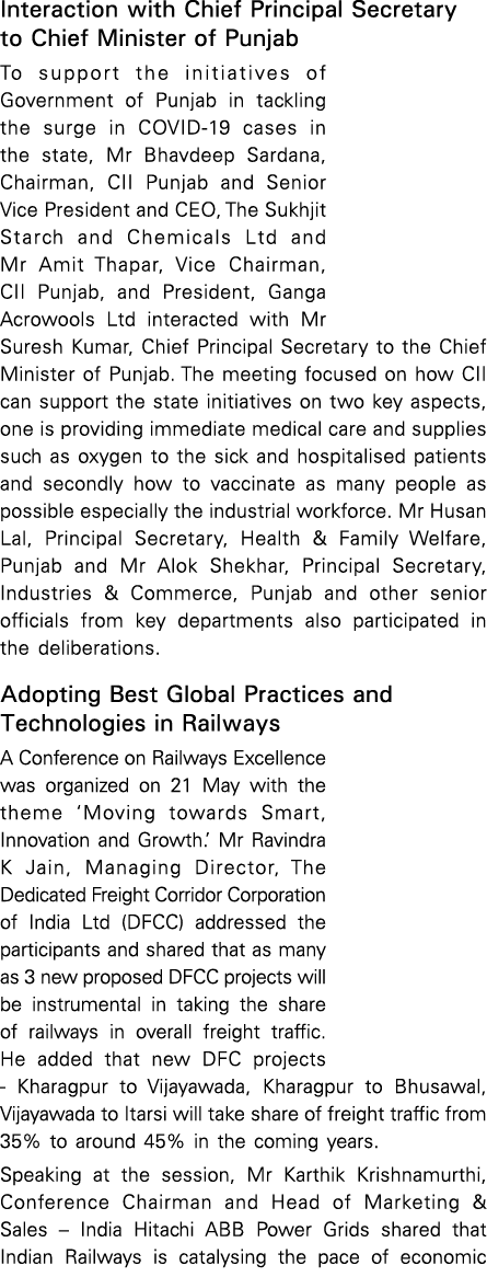 Interaction with Chief Principal Secretary to Chief Minister of Punjab To support the initiatives of Government of Pu   