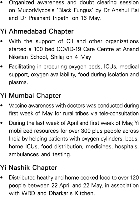   Organized awareness and doubt clearing session on MucorMycosis  Black Fungus  by Dr Anshul Rai and Dr Prashant Trip   