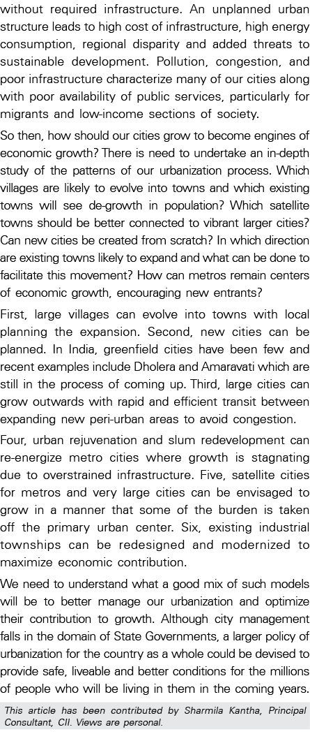 without required infrastructure  An unplanned urban structure leads to high cost of infrastructure, high energy consu   