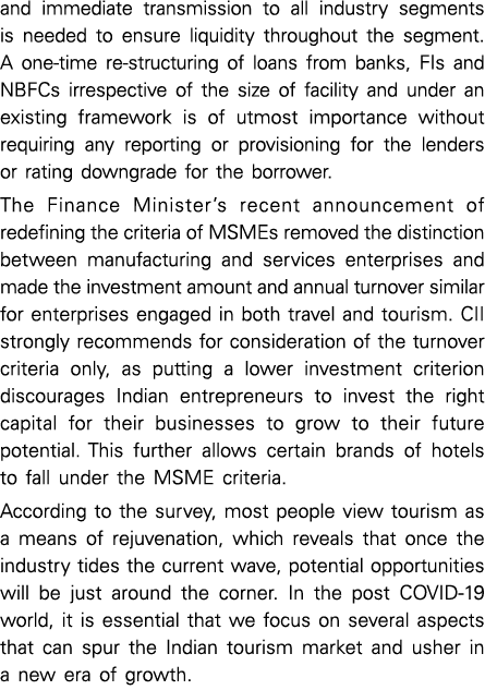and immediate transmission to all industry segments is needed to ensure liquidity throughout the segment  A one-time    