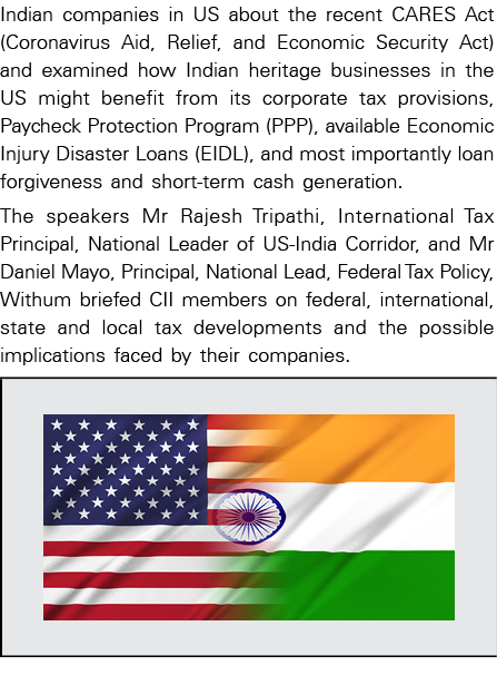 Indian companies in US about the recent CARES Act (Coronavirus Aid, Relief, and Economic Security Act) and examined h   