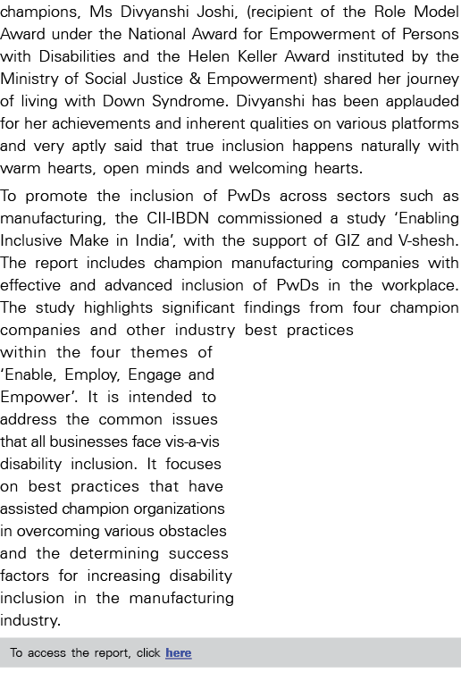 champions, Ms Divyanshi Joshi, (recipient of the Role Model Award under the National Award for Empowerment of Persons   