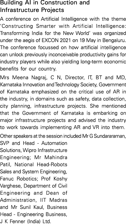 Building AI in Construction and Infrastructure Projects A conference on Artificial Intelligence with the theme  Const   