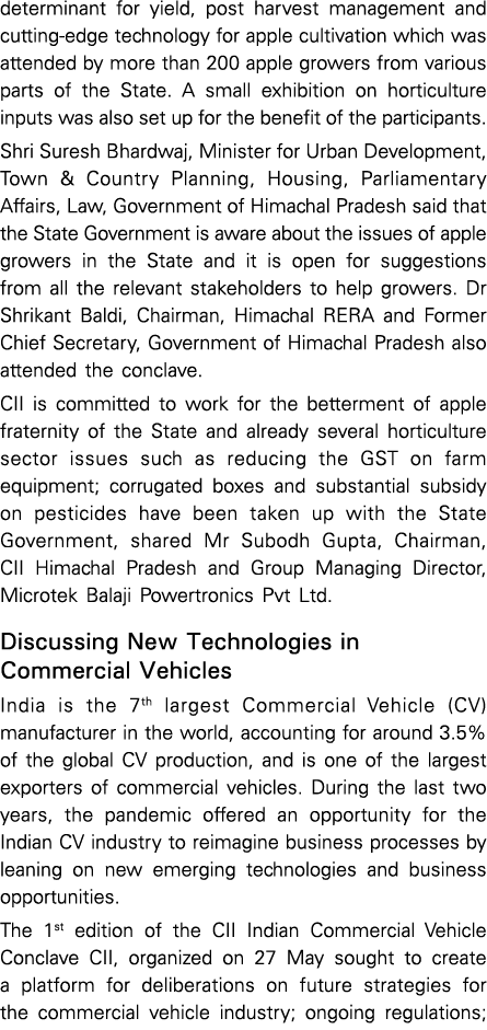 determinant for yield, post harvest management and cutting-edge technology for apple cultivation which was attended b   