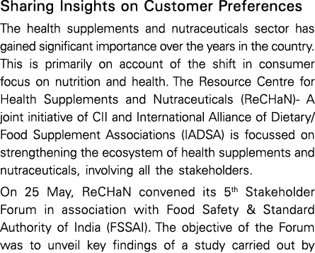 Sharing Insights on Customer Preferences The health supplements and nutraceuticals sector has gained significant impo   